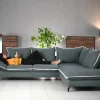 boutique Canapé D’angle Convertible ARRAS Avec Méridienne Droite Tissu Gris Clair 19