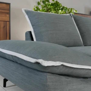 boutique Canapé D’angle Convertible ARRAS Avec Méridienne Droite Tissu Gris Clair 12