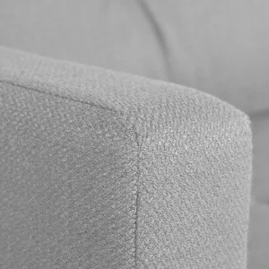 garantis authentique Canapé Convertible Avec Coffre 3 Places En Tissu Gris Clair Et Bois Clair MIRA 22