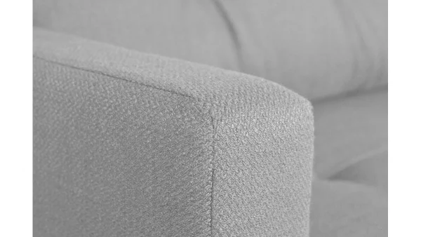 garantis authentique Canapé Convertible Avec Coffre 3 Places En Tissu Gris Clair Et Bois Clair MIRA 7