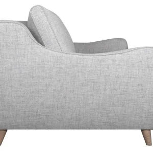 Large choix en ligne Canapé Convertible Scandinave 3 Places En Tissu Gris Clair Et Bois Clair Avec Matelas 10 Cm VENDOME 16