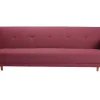 Canapé Convertible Scandinave 3 Places En Tissu Prune Et Bois Clair ULLA vente pas cher en ligne 26