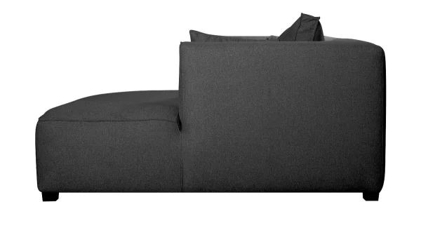 grossiste Canapé D’angle Droit Moderne Modulable Tissu Gris Anthracite PLURIEL 4