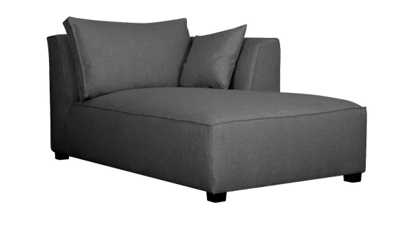 grossiste Canapé D’angle Droit Moderne Modulable Tissu Gris Anthracite PLURIEL 7