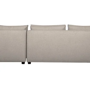 Canapé D’angle Droit Modulable Avec Chauffeuse Double En Tissu Beige PLURIEL boutique paris 14