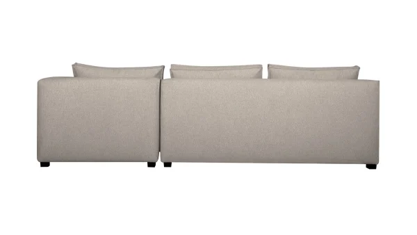 Canapé D’angle Droit Modulable Avec Chauffeuse Double En Tissu Beige PLURIEL boutique paris 5