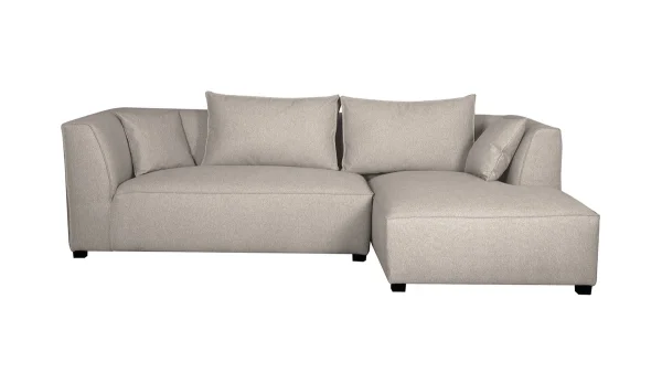 Canapé D’angle Droit Modulable Tissu Beige PLURIEL Livraison Standard/Rapide 1