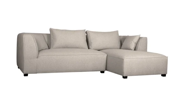 Canapé D’angle Droit Modulable Tissu Beige PLURIEL Livraison Standard/Rapide 3
