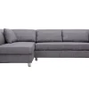 à prix promos Canapé D’angle Gauche Convertible Avec Coffre 3 Places En Tissu Gris Et Acier Chromé MIAMI 20
