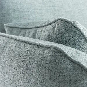 l'unique style Canapé Scandinave 3 Places En Tissu Bleu Glacier Et Bois Clair CREEP 17
