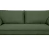 se précipiter pour acheter Canapé Scandinave 3 Places En Tissu Kaki Et Bois Clair CREEP 35