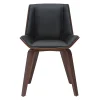 soldes magasin Chaise Design Noir Et Bois Foncé Noyer MELKIOR 31