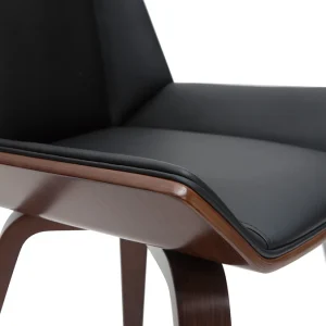 soldes magasin Chaise Design Noir Et Bois Foncé Noyer MELKIOR 17