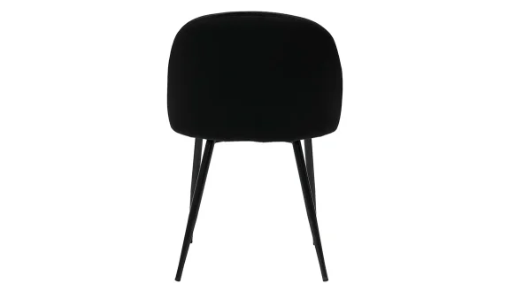 Chaises Design Noires En Tissu Velours Et Métal (lot De 2) CELESTE grande qualité 6