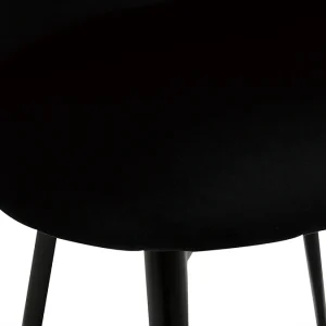 Chaises Design Noires En Tissu Velours Et Métal (lot De 2) CELESTE grande qualité 21