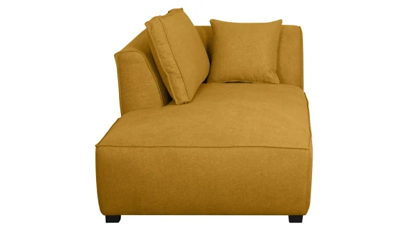 Méridienne Angle Gauche En Tissu Jaune Cumin PLURIEL Large choix en ligne 3